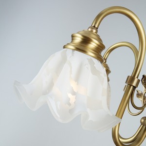 Copper <b>ceiling</b> <b>Light</b> Chandelier Postmodern Gold Metal Blown Glass Indoor Designer Lily Chandelier for Living Room <b>Bedroom</b> - Product Image 3