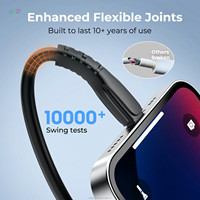 Chargeur multi-USB 3A 4-en-1 super rapide Porte-clés rotatif Câble de chargeur pour téléphone portable et ordinateur avec ports micro USB Type-C