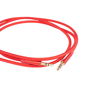 Màu Đỏ Nylon Bện 3.5Mm Nam Jack Đồng Trục Âm Thanh Cáp AUX Mở Rộng Cho Điện Thoại Loa Xe Tai Nghe Microphone - Product Image 4