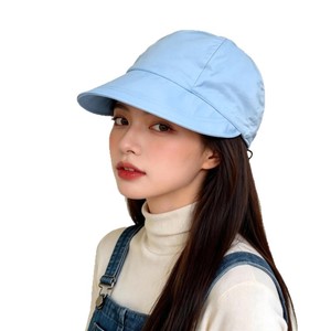Sombrero de pescador de color sólido, transpirable, de algodón, para protección solar, para mujer, para uso al aire libre - Product Image 5