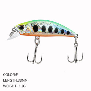 Leurres métalliques flottants pour la pêche en eau profonde, petits poissons sauvages du fond de rivière, 38mm/3.2g, pour la pêche au <span class=keywords><strong>black</strong></span> bass et à tous les niveaux d'eau - Product Image 6