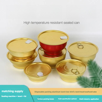Bol en aluminium pour nid d'oiseau, emballage métallique, cuissable à la vapeur avec couvercle facile à ouvrir, idéal pour les fruits de mer, les galettes de viande et les desserts en conserve