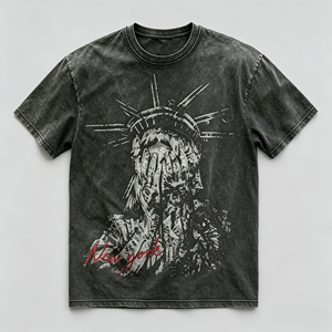 T-Shirt Personalizzata OEM da Uomo con Stampa <span class=keywords><strong>New</strong></span> <span class=keywords><strong>York</strong></span>, Stile Americano, 100% Cotone, Collo Tondo, Manica Corta, Abbigliamento Maschile - Product Image 3