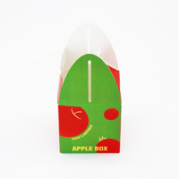 Emballage en papier écologique personnalisé pour festival, boîte à fruits en papier durable pour Noël avec poignée