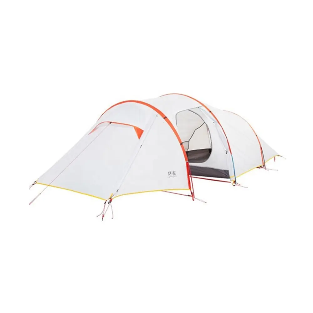 خيمة نفقية مقاس 3 أشخاص مصفحة بطبقة سيليكون 15D خيمة للتنزه والترحال وتسلق الجبال والتخييم مناسبة للفصول الأربعة خيمة خفيفة للغاية