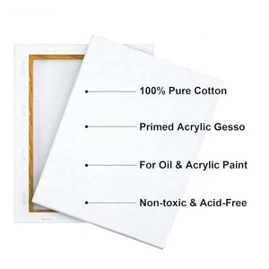 Tela Tensionada de Algodão Puro <span class=keywords><strong>com</strong></span> Moldura de Madeira para Estúdio de Arte, Lienzo Tensado em Branco, Atacado, para Pintura - Product Image 2