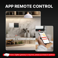 Interruptor inteligente regulador de intensidad de luz MOES Star Ring ZigBee, compatible con Alexa y Google Home, regulable de 1 a 3 bandas