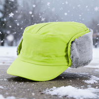 Chapeau d'hiver imperméable avec doublure en fausse fourrure et oreilles rabattables, chapeau de chasse chaud pour hommes et femmes, ski, camping