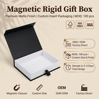 Boîte cadeau rigide magnétique de luxe OEM ODM FSC ISO SGS Finition mate Taille personnalisée Insert MOQ 500
