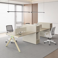 Bureau de direction en acier, design moderne et simple, pour 2/4/6 personnes, avec rangement, convertible, commercial, hôpital, école, maison, modèle Mekia