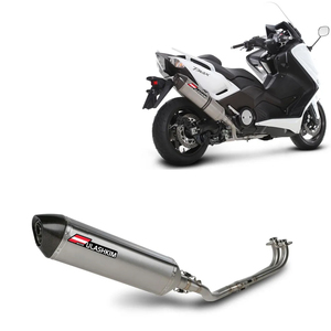 Pot d'Échappement Complet Système Slip-On pour <span class=keywords><strong>Moto</strong></span> Yamaha <span class=keywords><strong>TMAX</strong></span> 530 <span class=keywords><strong>TMAX</strong></span> 500 Échappement Silencieux - Product Image 1
