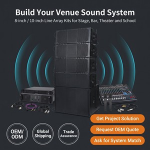 Pack de 6 enceintes modulaires passives Line Array 4+2 avec amplificateur DSP et mixeur pour auditorium scolaire et mariages – Vente en gros - Product Image 6