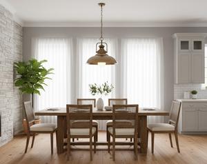 Lampes suspendues LED en laiton finition antique dorée modernes, éclairage de plafond suspendu élégant, dimmable, salle à manger, salon, design - Product Image 3