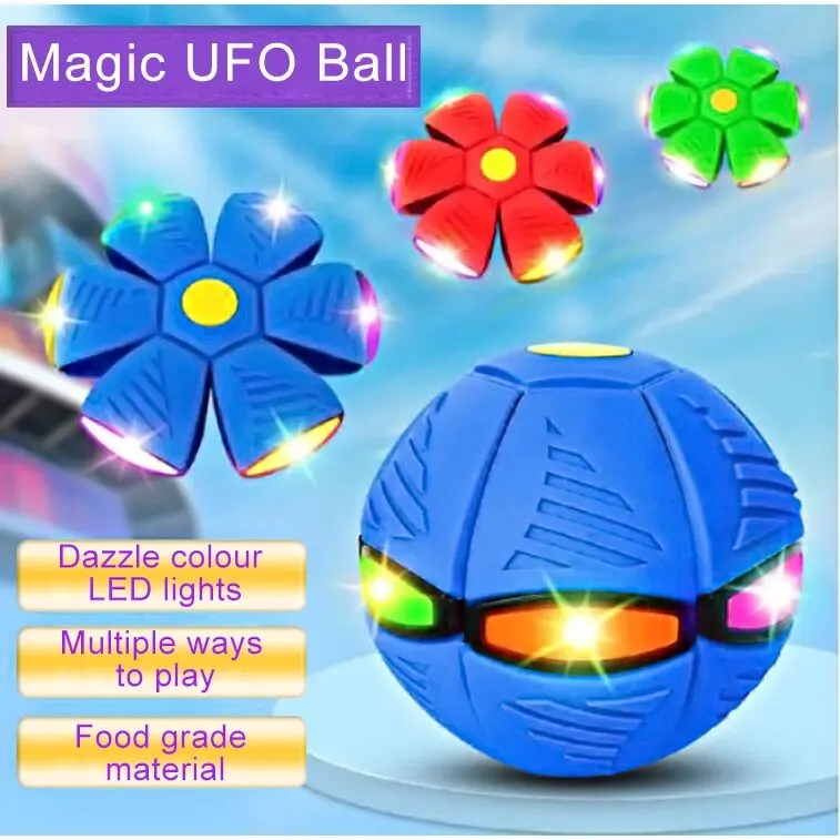 Atacado brinquedos para animais de estimação UFO brinquedos voadores bola mágica pires brinquedos de bola de disco plano