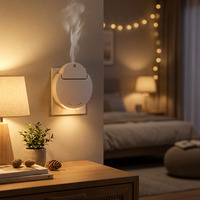 Diffuseur d'arômes mural sans eau, portable, personnalisé OEM, pour la maison, avec commande Bluetooth, prise murale, lumière LED nocturne