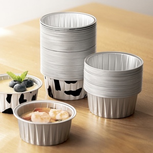 125ml 5 oz rond élimination Alu aluminium Pot/tasse feuille conteneur étain casseroles pour la cuisson rôtir <span class=keywords><strong>Broi</strong></span> recyclable - Product Image 3