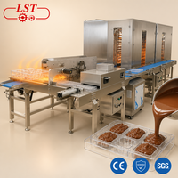 Chaîne de production de chocolat automatique à dose unique avec machine à mouler, chauffage et déposeur de chocolat, à vendre