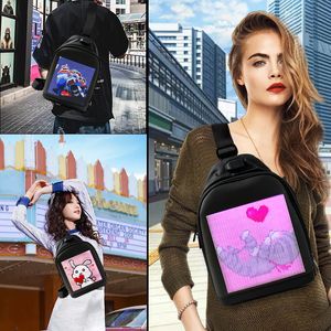 Light Up LED Cross body Bag, Shoulder Bag with App Programmable LED Display Screen, Outdoor Advertising Travel Sling <b>Backpack</b> - Product Image 5