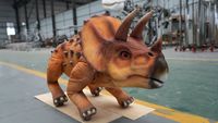 Zigong RC Roboterhund Triceratops Laufender Dinosaurier-Roboter Realistisches Simulationsmodell Leicht Anpassbare Größen Indoor Bildungspark Einkaufszentrum