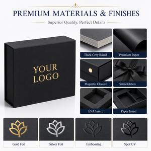 Caja de Regalo Magnética Plegable con Logotipo Personalizado, Caja de Embalaje de Papel Rígido Plegable de Lujo para Juego de Regalos - Product Image 5