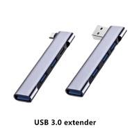 Extensor USB 4 puertos tipo C Hub 90 grados ángulo recto 3 * USB 2,0 estación de acoplamiento expansor para computadora portátil 4 en 1 USB Hub Splitter