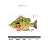 Bellance 140mm/81.6g 2 #   Leurre de pêche multi-sections pour la pêche au jigging, leurre dur de simulation pour la pêche en mer, avec queue souple et hameçon