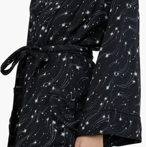 Bata de Baño de una Pieza, Ropa de <span class=keywords><strong>Dormir</strong></span> Sexy de Manga Larga, Camisón Sedoso para Mujer, Pijama, Ropa de Estar, Batas Estampadas - Product Image 3