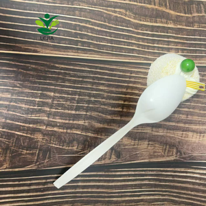 Gran oferta, cuchara ligera desechable de almidón de maíz biodegradable de 7 pulgadas, cubiertos para fiestas de Camping, festivales, cenas
