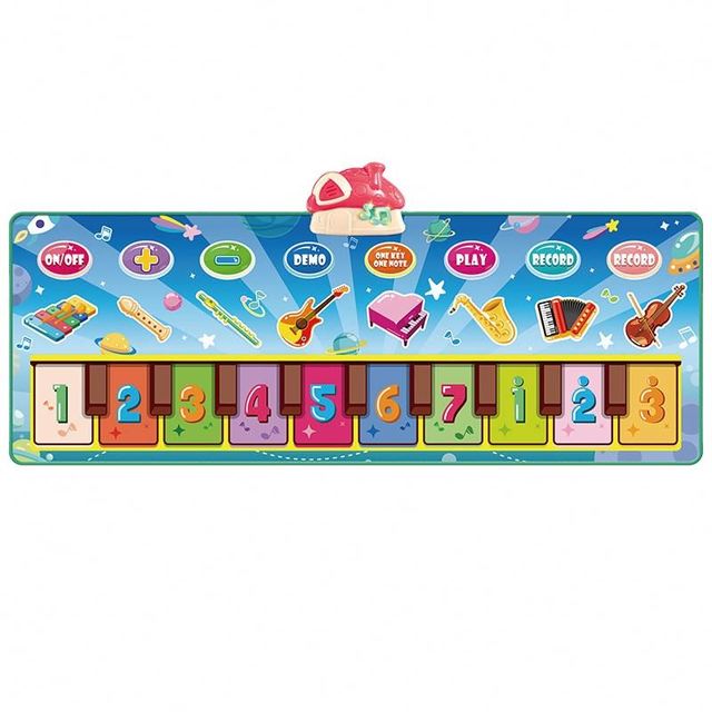 Multifunction Electronic  Music Keyboard Carpet Play Blanket Dance Foldable Floor Baby Piano Mat 8 Musical Instrument  for Kid