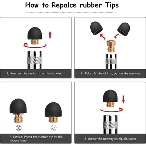 Lápiz Táctil de Doble Punta, Universal, Capacitivo, para iPad y Android, Material de Silicona, Metal y Plástico para Teléfonos Inteligentes - Product Image 3