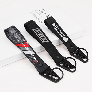 Custom Logo Eagle Hook Olecranon Key <b>Carabiner</b> Hand Wrist <b>Strap</b> <b>Nylon</b> Keychain Holder Short Lanyard - Product Image 1