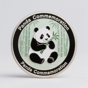 RENHUI Plata Oro <span class=keywords><strong>Panda</strong></span> Metal Artesanía Desafío Personalizado Monedas - Product Image 1
