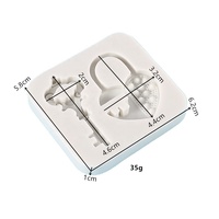 Moule à gâteau en silicone DIY, motif graphique de cadenas et clé, style rétro classique populaire, en forme de rectangle 3D, prix usine