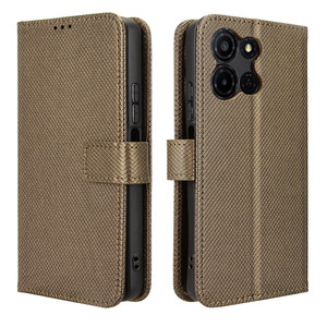 Étui de téléphone à rabat en cuir PU à motif de diamant portefeuille de luxe pour TCL K32 5G/K33 5G - Product Image 1