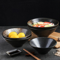 XUANHUI Vente en gros de bols en céramique créatifs japonais Dougasi, bol à servir en poterie de 9 pouces, ensemble de bols à nouilles ramen
