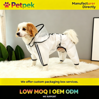 Auf Lager Großhandel Verbesserte Transparente Reflektierende Wasserdichte Hundekleidung Kleine Haustierkleidung Hoodie Pitbull Hunde-Regenmäntel