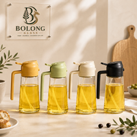 Bouteille pulvérisateur d'huile en verre de 470 ml (16 oz) avec poignée, logo personnalisé, vente en gros, brume fine, pour vinaigre, liquides alimentaires, emballage Bolong