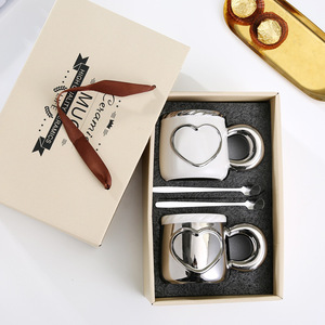 2025 Set regalo <span class=keywords><strong>di</strong></span> san valentino <span class=keywords><strong>di</strong></span> alta qualità con tazza da <span class=keywords><strong>caffè</strong></span> in ceramica a forma <span class=keywords><strong>di</strong></span> <span class=keywords><strong>cuore</strong></span> personalizzata elettrolitica - Product Image 5