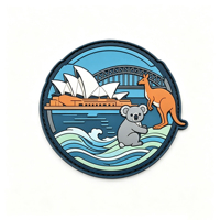 Badge brodé écologique en PVC 2D à coudre avec logo personnalisé et design de patch 3D pour chapeaux et vêtements