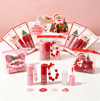 Nouveau Coffret de Brillants à Lèvres Liquides Minéraux Scintillants Noël 2026 avec Bracelet Perles Mignon – Kit Maquillage Festif pour les Lèvres – Vente en Gros