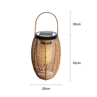 Lampe de pelouse extérieure moderne chinoise, lampe de jardin paysager étanche, sol extérieur tissé en rotin