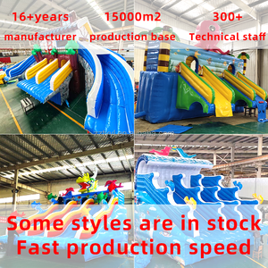 <span class=keywords><strong>Parc</strong></span> <span class=keywords><strong>aquatique</strong></span> au sol gonflable de terre mobile commerciale avec le toboggan de piscine pour la piscine gonflable d'enfants du monde de glace et de neige d'adultes - Product Image 3