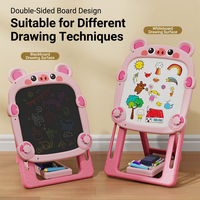 Tableau de dessin pliable double face pour enfants, tableau blanc magnétique effaçable avec chaise pour la maison et la maternelle