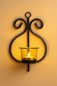 Metal <b>Wall</b> Mounted Tealight Candle Holder Hanging <b>Wall</b> <b>Sconce</b> Decorative Candle Stand for Living Room Bedroom Home Decoration - Product Image 4