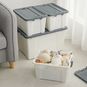 Stackable multi-color classic plastic storage bin with durable wheels for home/hotel/office