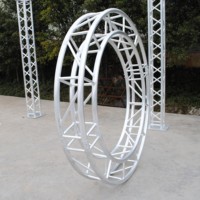 Système de treillis modulaire portable en aluminium personnalisé pour l'éclairage de scène, formes variées (cercle, rectangle) - Scène d'événement, cabine DJ