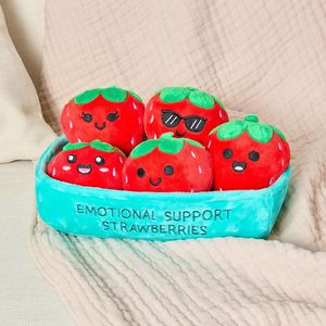 Fraises d'Émotion en Peluche Douces et Moelleuses, Jouets à Pousser, Excellent Cadeau pour <span class=keywords><strong>les</strong></span> Proches de Tous Âges, Comprend 5 Peluches Géantes - Product Image 3