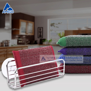 Éponge à vaisselle en laine d'acier Amigo, rouge, solide, avec support métallique pour le nettoyage de la cuisine - Product Image 1