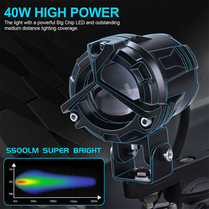 Lampe auxiliaire de feux de croisement et de route, Mini projecteur antibrouillard, feux de travail, <span class=keywords><strong>moto</strong></span> tout-terrain, 3 pouces, double couleur, voiture, <span class=keywords><strong>Led</strong></span>, lumière de conduite - Product Image 3