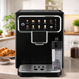 Macchina per Caffè Espresso Elettrica CE CB ad Alte Prestazioni con Pannello di Controllo Touch Completamente Automatica per Uso Domestico Moderno - Product Image 1